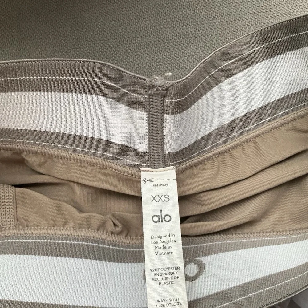 Alo Yoga Argyle Match Point Tennis Skirt Gravel/Titanium XXS